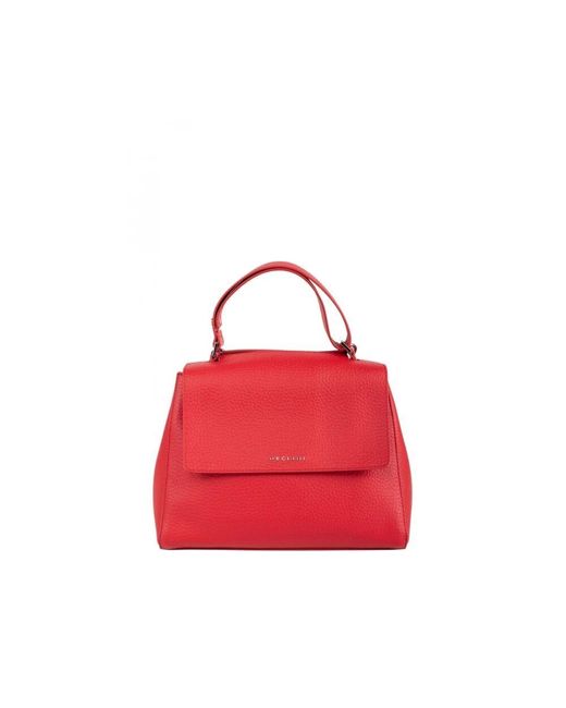Orciani Red Stilvolle Lederhandtasche
