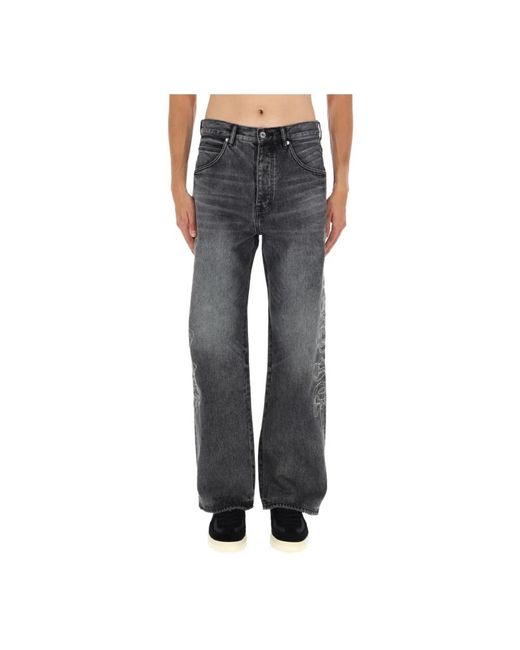 Purple Brand Gray Straight Fit Jeans for men