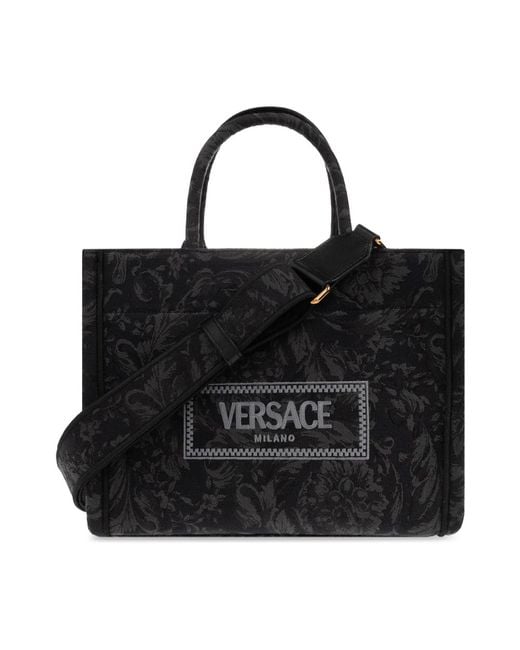 Versace Black Tote Bags