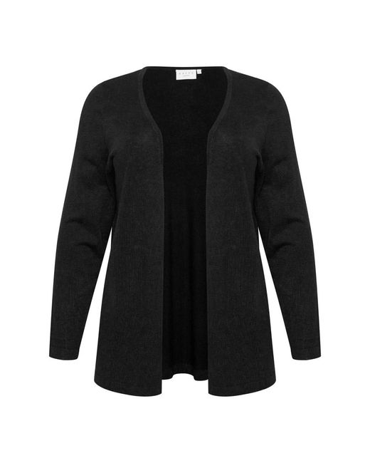 Kaffe Truien & Vesten ,Zwart ,Zwart Diep Vest Met Open Voorkant in het Black
