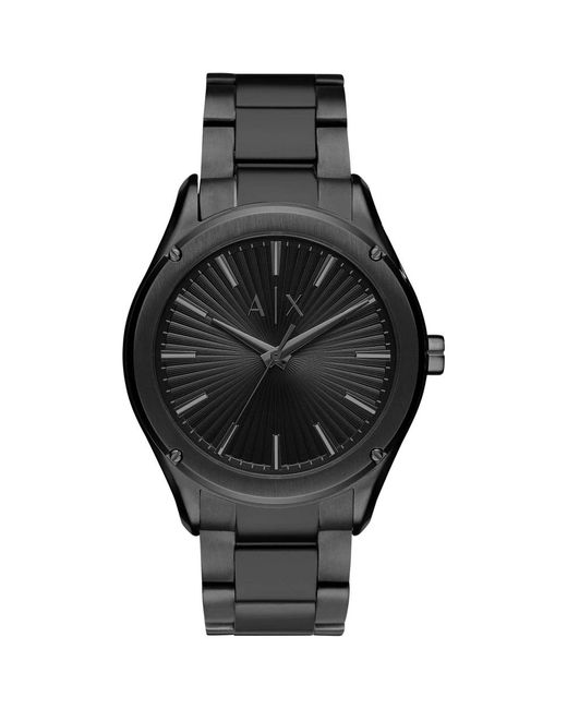 Armani Exchange Maskuline edelstahl armbanduhr in Black für Herren