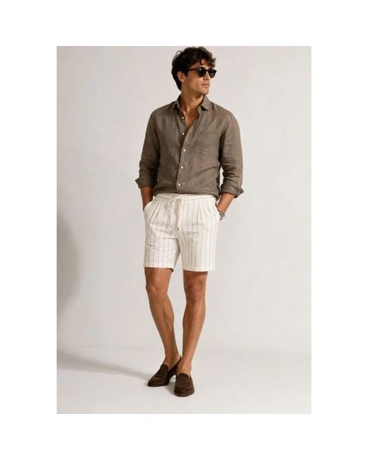 BRIGLIA White Casual Shorts for men