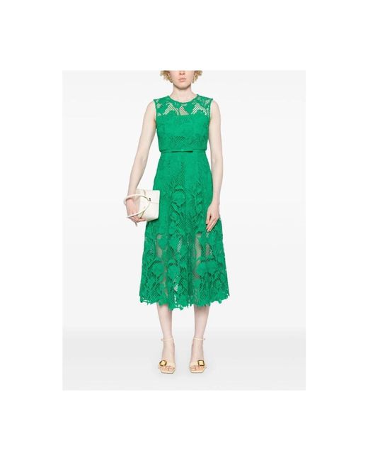 Dresses > day dresses > midi dresses Self-Portrait en coloris Green