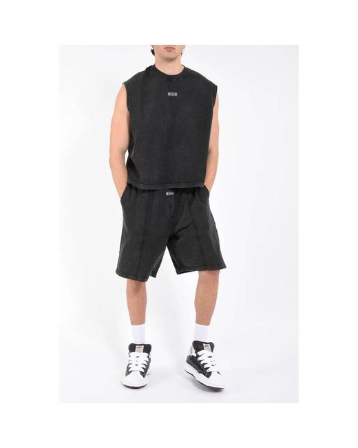 Gcds Bermuda Sweatshirt Mit Elastischem Bund in Black für Herren
