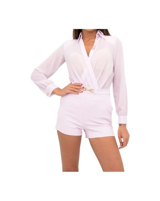 Elisabetta Franchi Pink Playsuits