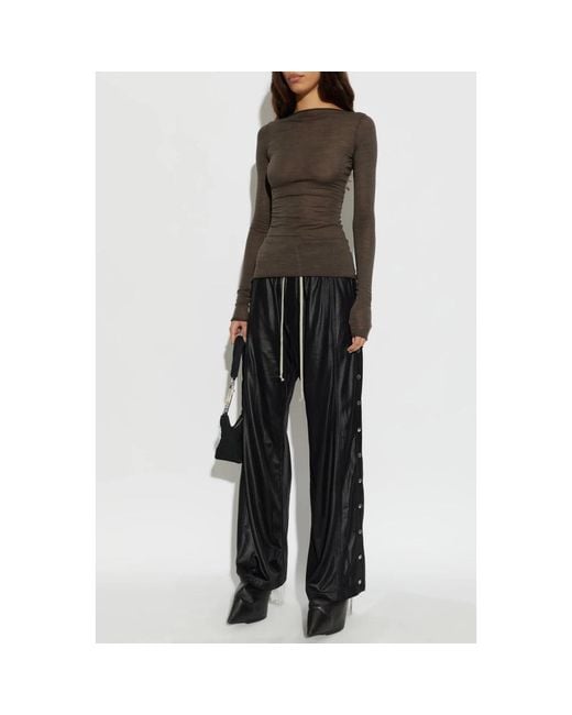 Rick Owens Ls T in het Brown