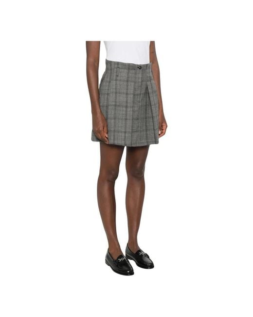 Tela Gray Short Skirts