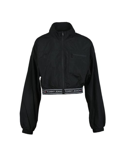Giacchetto corto in nylon con zip di Tommy Hilfiger in Black