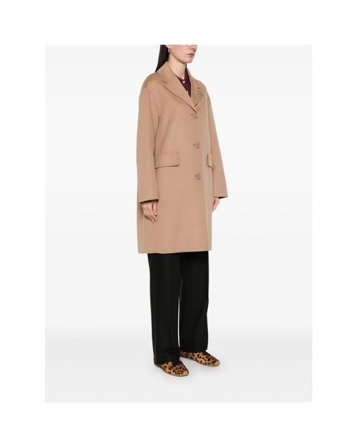 Max Mara Natural Single-Breasted Coats
