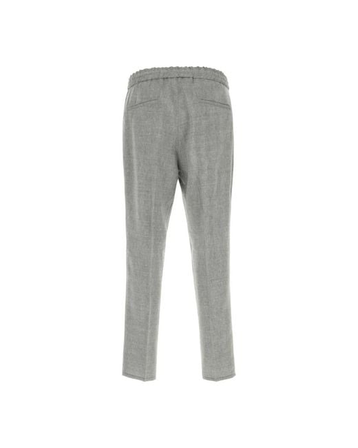 Brunello Cucinelli Gray Slim-Fit Trousers for men