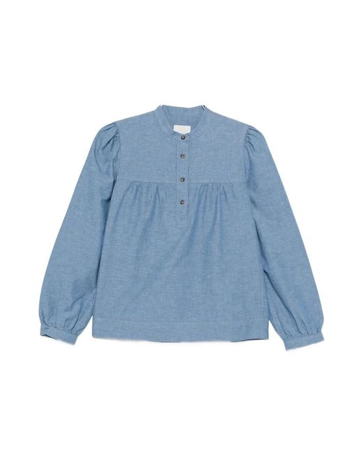 A.P.C. Blue Babydoll-Bluse