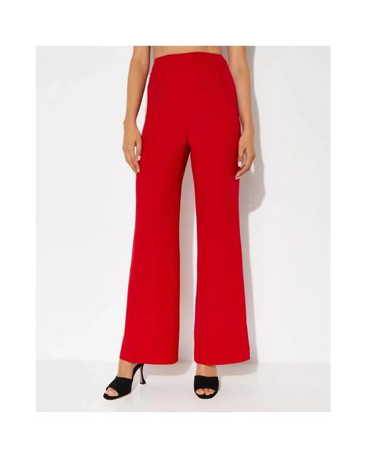 Roland Mouret Red Wide Trousers