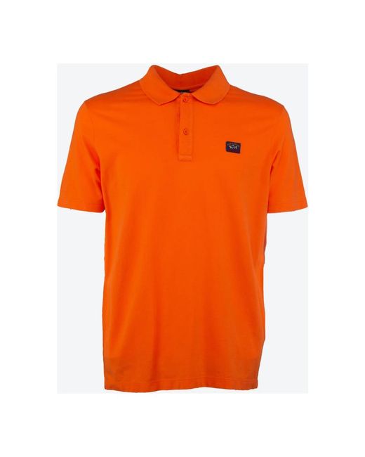 Paul & Shark Orange Polo Shirts for men