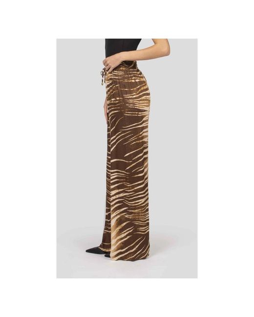 Just Cavalli Brown Wide Trousers
