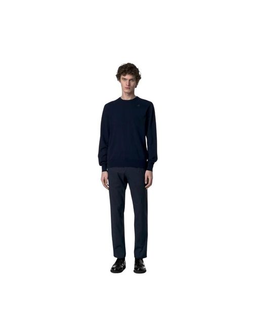 K-Way Blaue Tiefe Baumwollhose Ailton Twill Tech in Blue für Herren