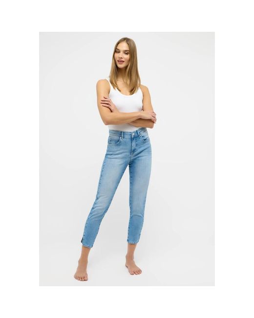 Jeans > cropped jeans ANGELS en coloris Blue