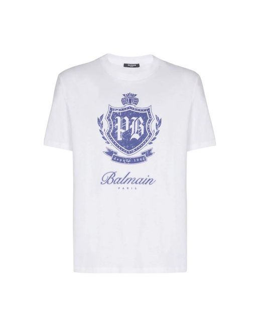 Balmain White T-Shirts & Vests for men