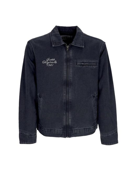 Guess Aged Worker Jacket in Blue für Herren