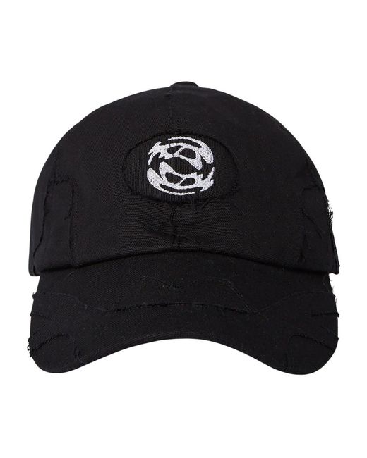 Rombaut Accessoires ,Zwart ,Katoen Katoenen Twill Logo Baseballpet in het Black