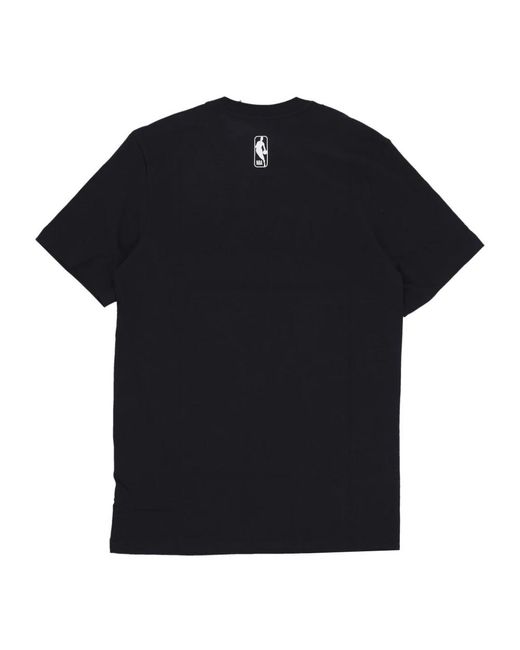Nike Fitness ,Zwart ,Katoen Brooklyn Nets Nba Logo Tee Zwart in het Black voor heren