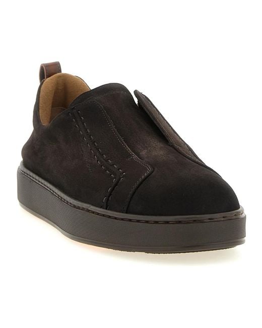 Santoni Black Sneakers for men