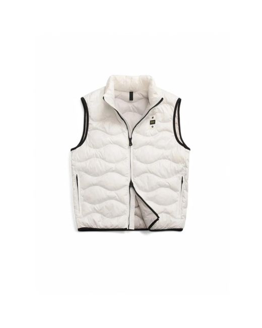 Blauer Jassen ,Wit ,Polyester Gewatteerde Polyester Mouwloze Jas in het Natural voor heren