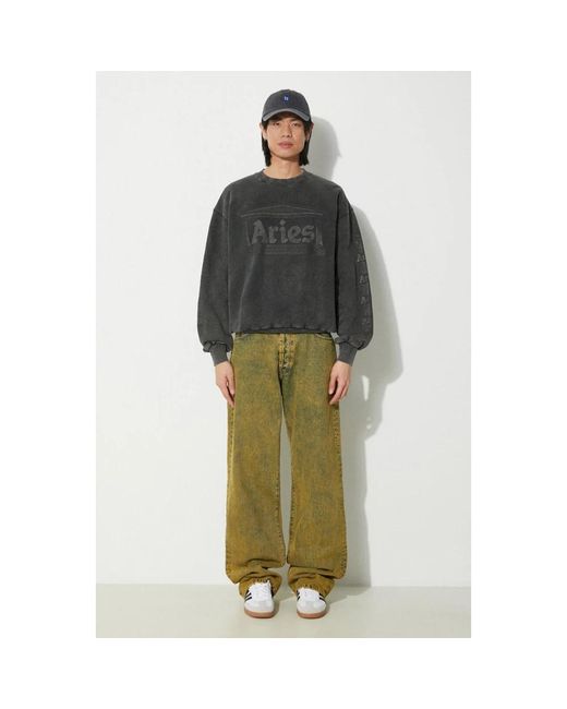 Aries Aged Ancient Column Sweat in het Gray voor heren