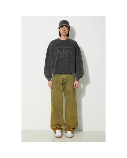 Aries Aged Ancient Column Sweat in het Gray voor heren