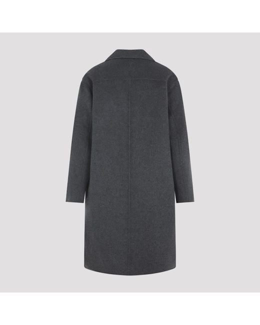AMI Gray Single-Breasted Coats for men