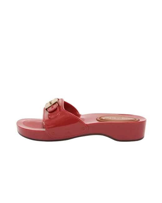 Scholl Red Heeled Mules