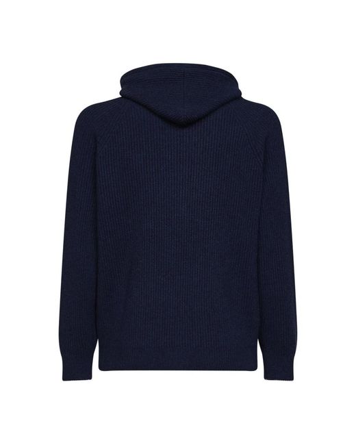 Brunello Cucinelli Blue Cashmere Knitwear for men