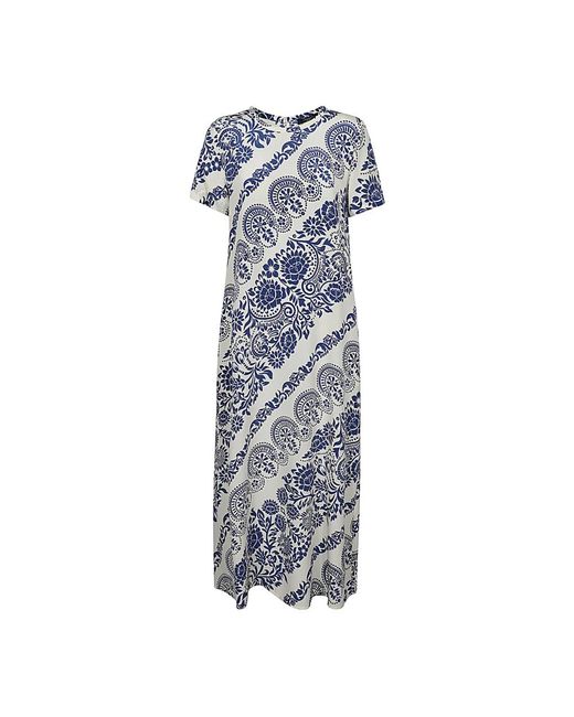 Vestido midi de seda con estampado Weekend by Maxmara de color Blue