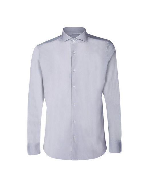 Dell'Oglio Blue Casual Shirts for men