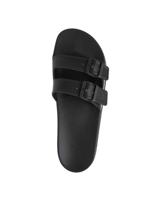 Emporio Armani Black Sliders for men
