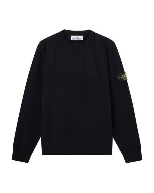 Stone Island Blue Round-Neck Knitwear for men