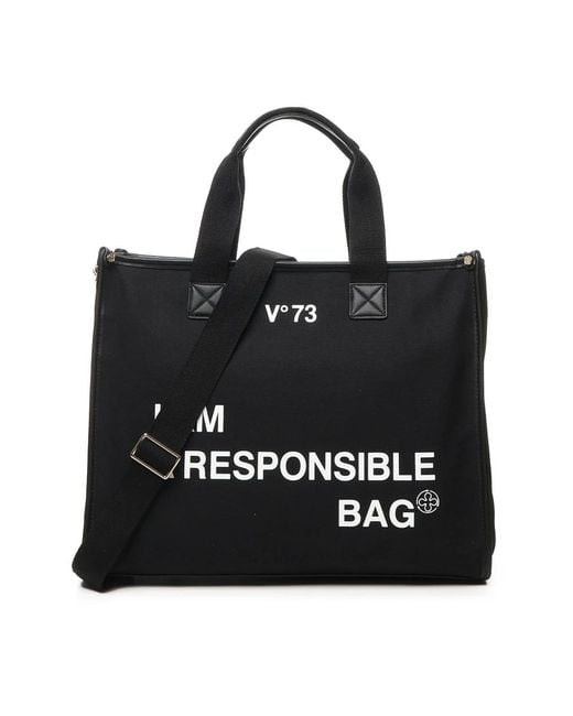 Tote Bags di V73 in Black