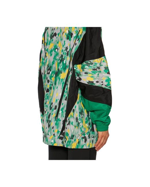 Adidas By Stella McCartney Green Stilvolle gewebte reißverschlussjacke