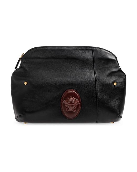 Versace Tassen ,Zwart ,Leer Lou Heuptas in het Black voor heren