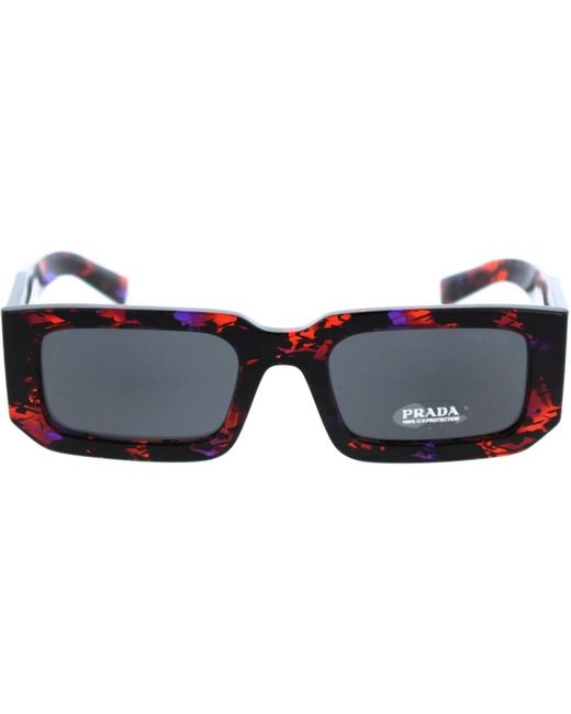 Prada Blue Ikonoische sonnenbrille mit einheitlichen gläsern