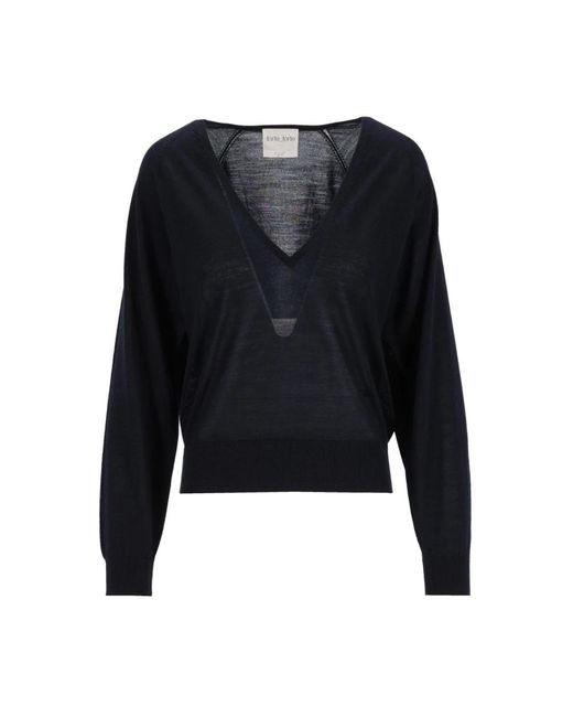 Forte_forte Black V-Neck Knitwear