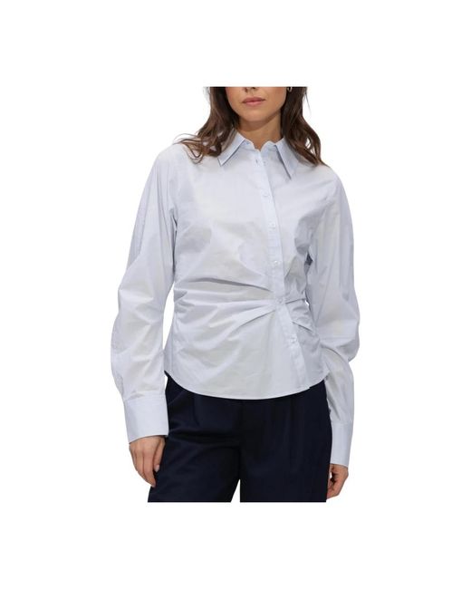 Second Female Overhemden ,Blauw ,Katoen Hill Shirt in het Gray