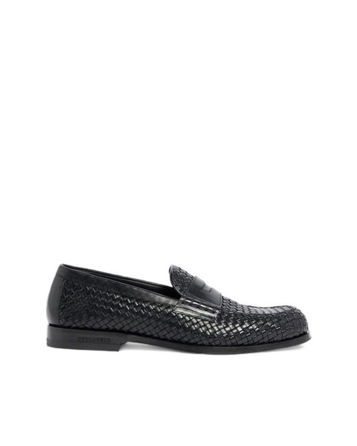 DSquared² Schoenen ,Zwart ,Nylon Gothic Loafers in het Black voor heren