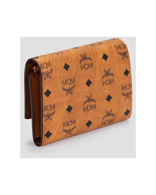 MCM Accessoires ,Bruin ,Leer Portefeuilles & Kaarthouders in het Brown