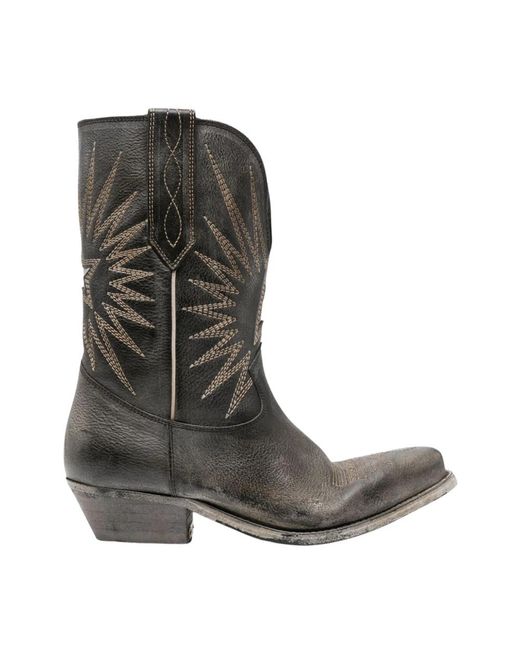 Golden Goose Deluxe Brand Cowboy Boots in het Gray