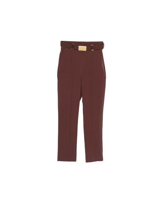 Elisabetta Franchi Red Cropped Trousers