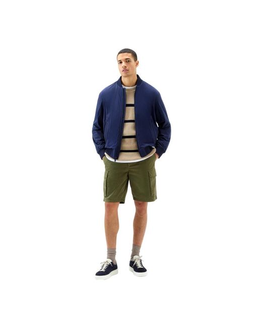 Woolrich Blue Bomber Jackets for men