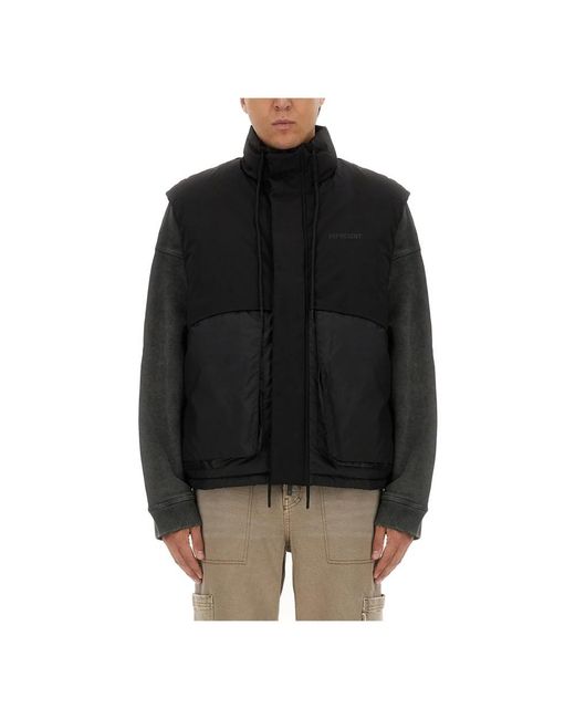 Represent Black Winter Jackets for men