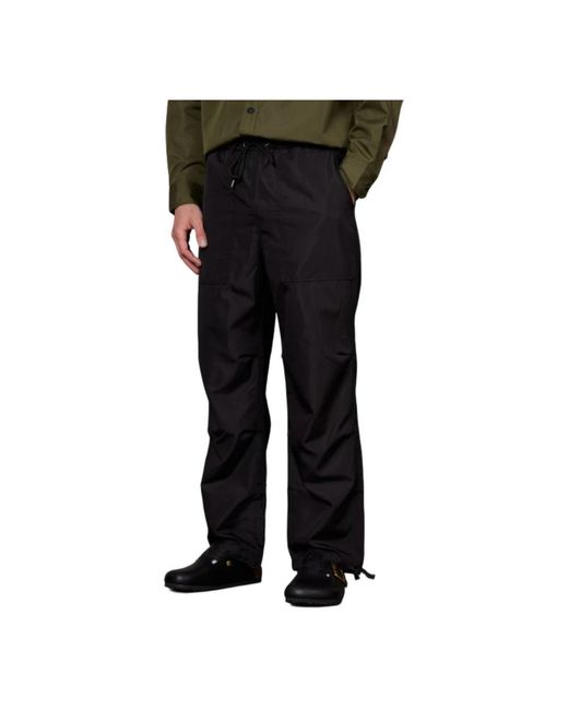 Taion Black Straight Trousers for men