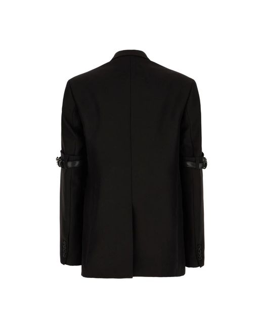 Coperni Jassen ,Zwart ,Polyester Zwarte Jassen Met C Logo Detail in het Black