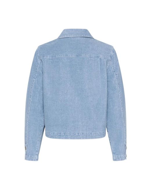 Light Jackets Cream de color Blue
